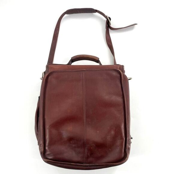 VTG Frye Messenger Briefcase Distress Leather Bag Brown Handle‎ Adjustable Strap - Picture 3 of 11
